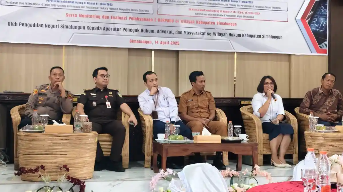 Polres Simalungun Hadiri Sosialisasi Sistem E-Berpadu di Pengadilan Negeri Simalungun