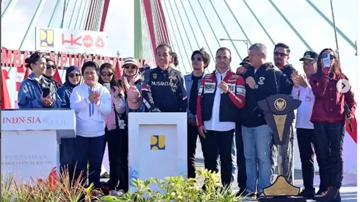 Jokowi Ajak Influencer Jajal Jembatan Pulau Balang, tapi Belum Dibuka untuk Umum, Kritik Warga Lokal