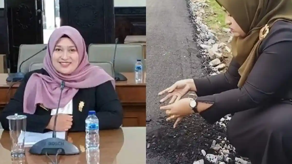 Pegang Aspal Hitam Pekat Berubah Menjadi Tepung, Anggota DPR Ini Viral, Berikut Profilnya!