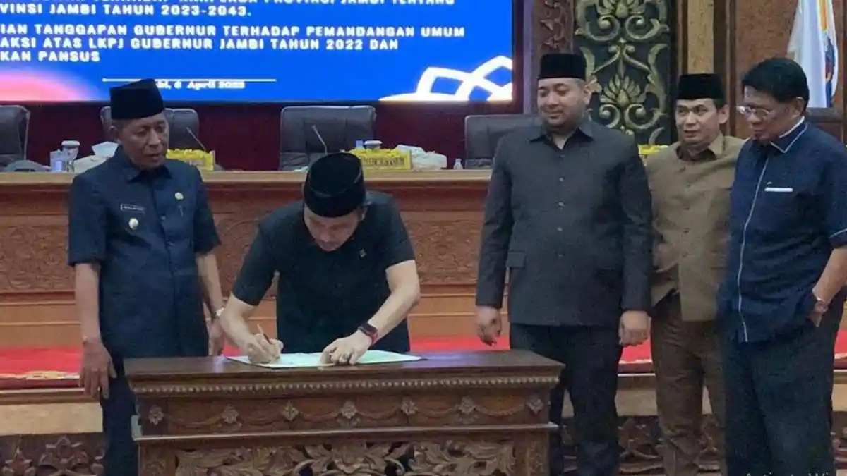 DPRD Setujui Ranperda RTRW 2023-2024, Pemprov Jambi Akan Evaluasi ke Kemendagri