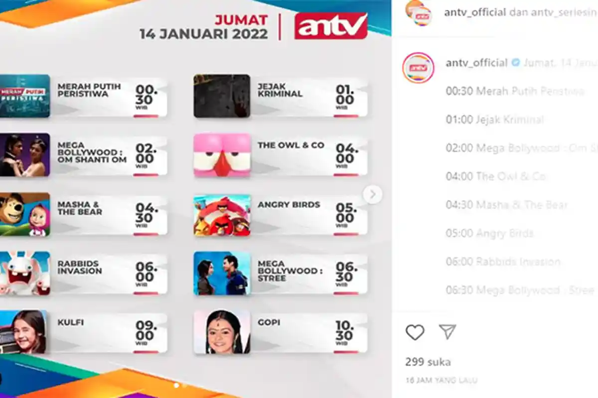 Jadwal ANTV 14 Januari 2022 Lengkap Siaran Balika Vadhu Hari ini | Cek Link Vision ANTV Nonton di HP