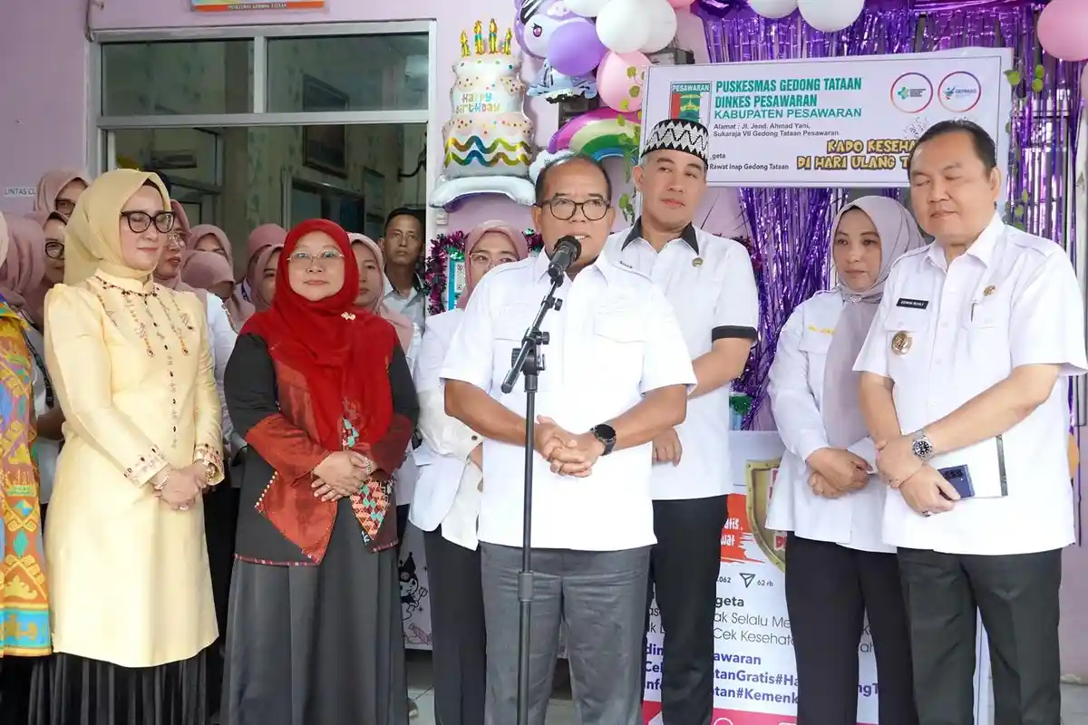 Samsudin Pantau Pelaksanaan Program Pelayanan Kesehatan Gratis di Puskesmas Gedong Tataan 