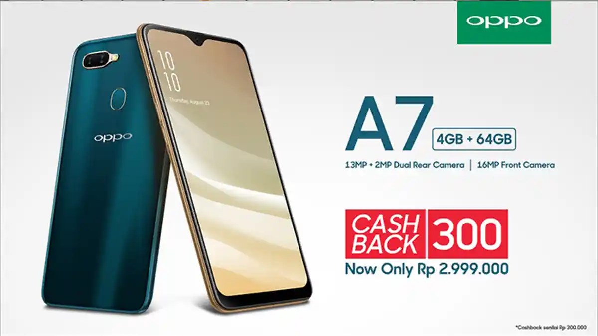 OPPO Berikan Cashback Perangkat A7 Demi Incar Pasar Pemain Game Online