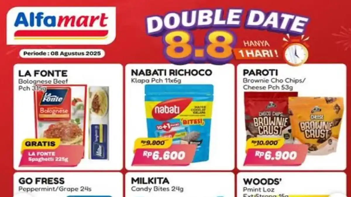 Promo Alfamart Hanya Hari Ini Double Date 8.8 :Beli2 Gratis 1 Lactogrow, GoodTime