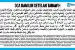 Doa Kamilin Setelah Tarawih dan Maknanya di Bulan Ramadhan