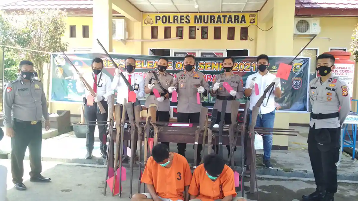 Polres Muratara Amankan 26 Senjata Api Ilegal, 24 dari Masyarakat, 2 dari Pelaku Kejahatan