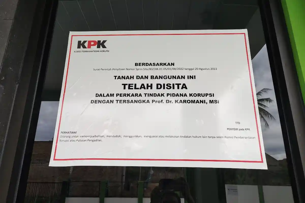 Gedung Lampung Nahdliyin Center Ditempel Keterangan Telah Disita KPK 