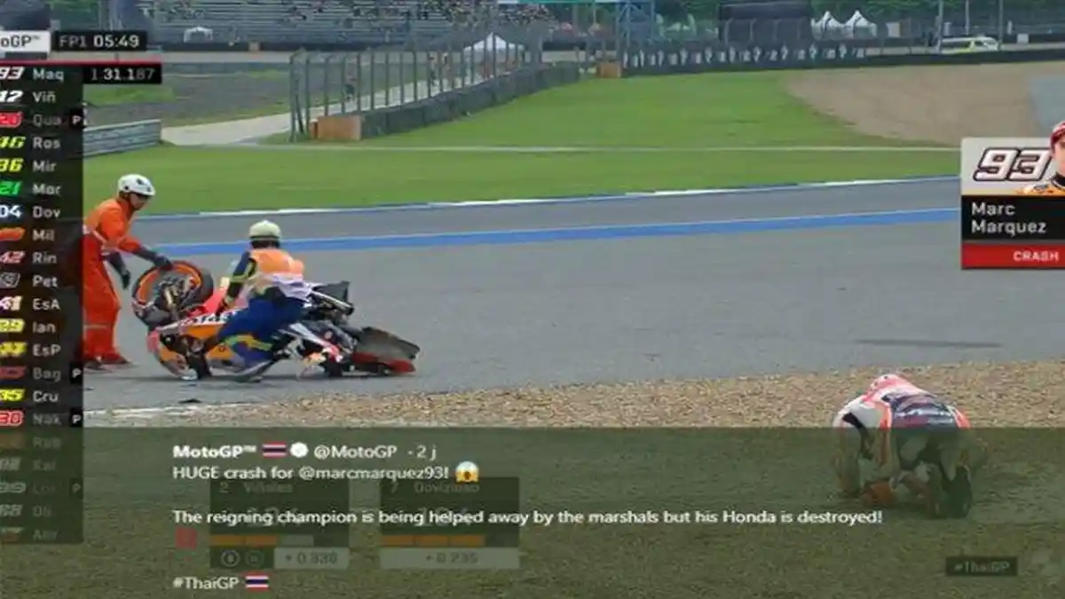 Inilah Hal Mencurigakan saat Marc Marquez Latihan di MotoGP Thailand 2019