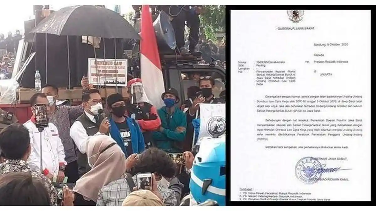 Ridwan Kamil Temui Massa, Anies Baswedan Ajak Nyanyi, Ini 5 Kepala Daerah Hadapi Demo UU Cipta Kerja