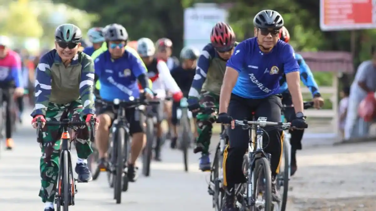 Sebanyak 3.500 Peserta Ikut Fun Bike dan Jalan Santai di Polda Sulteng