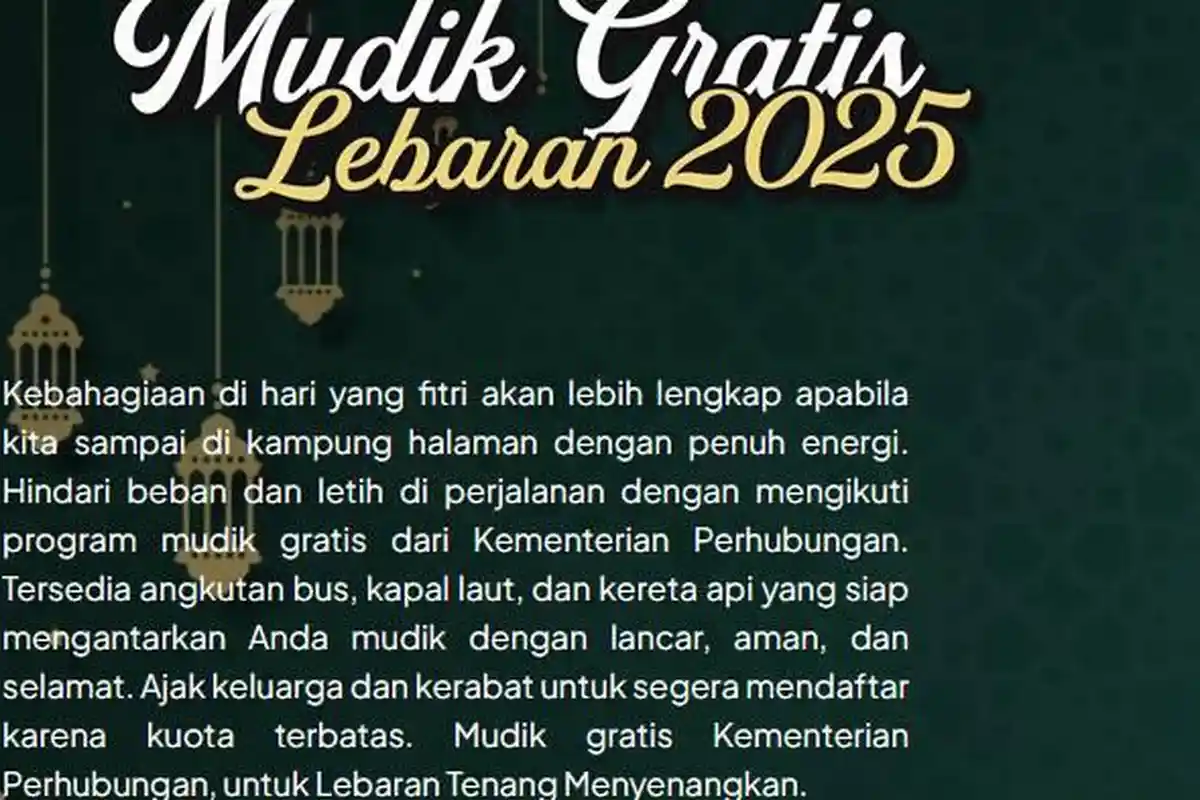 Cara Daftar Mudik Gratis Kapal Laut Kemenhub 2025, Berikut Syaratnya, Link Cek Rute Klik di Sini!