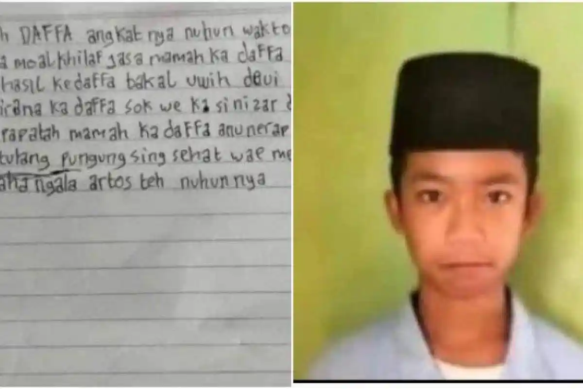 Daffa, Bocah di Sumedang Pergi dari Rumah: Tinggalkan Surat Ingin Jadi Tulang Punggung Keluarga