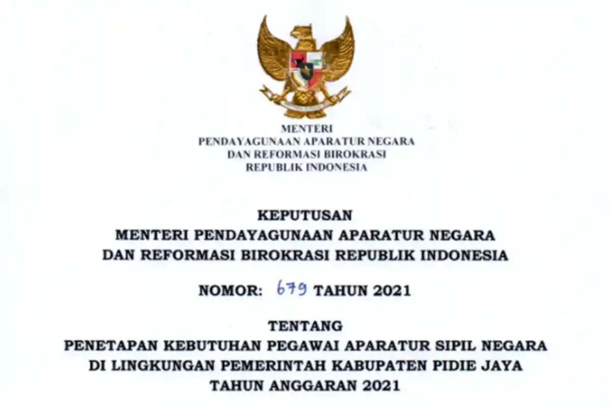 Formasi CPNS di Pemkab Pidie Jaya, Ada 151 Khusus Tenaga Teknis Untuk Lulusan D3 Hingga S1