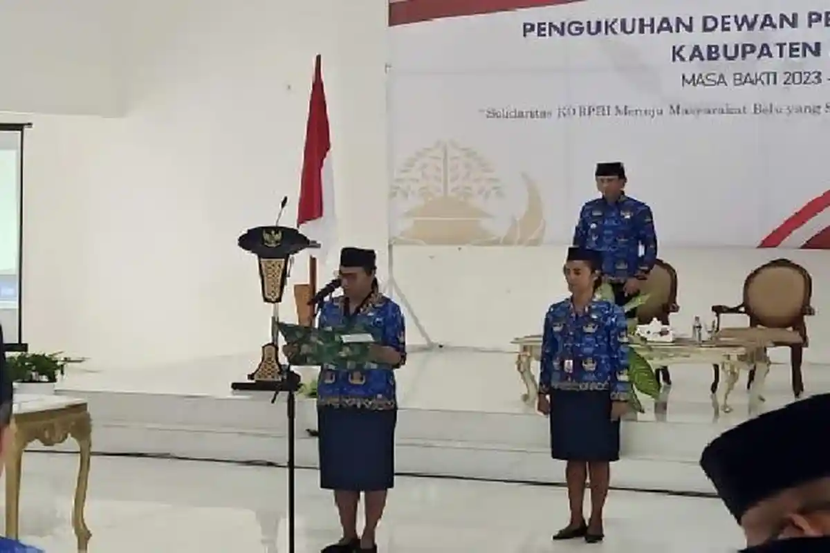 Dewan Pengurus Korpri Kabupaten Belu dikukuhkan, DP Korpri NTT: Pengurus Harus Punya Komitmen