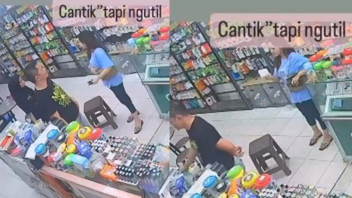 Viral Wanita Cantik Diduga Maling di Toko Aksesoris Handphone Jambi, Santai Masukan Barang ke Tas