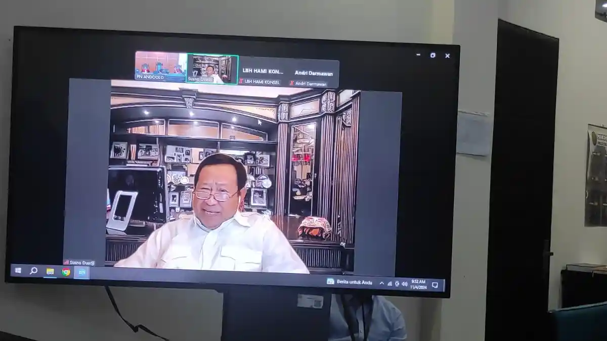 Susno Duadji Bersaksi Virtual di Sidang Lanjutan Kasus Guru Supriyani di PN Andoolo Konawe Selatan