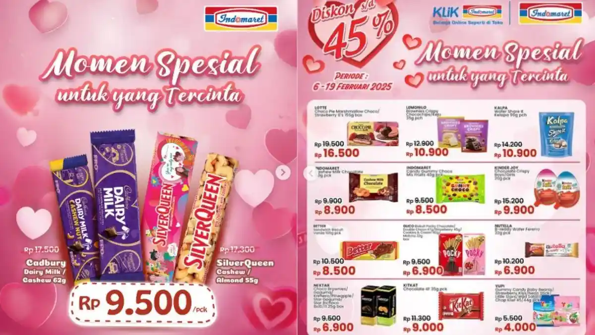 Katalog Promo Indomaret Hari Ini 12 Februari 2025 Spesial Valentine Day Diskon hingga 45 Persen