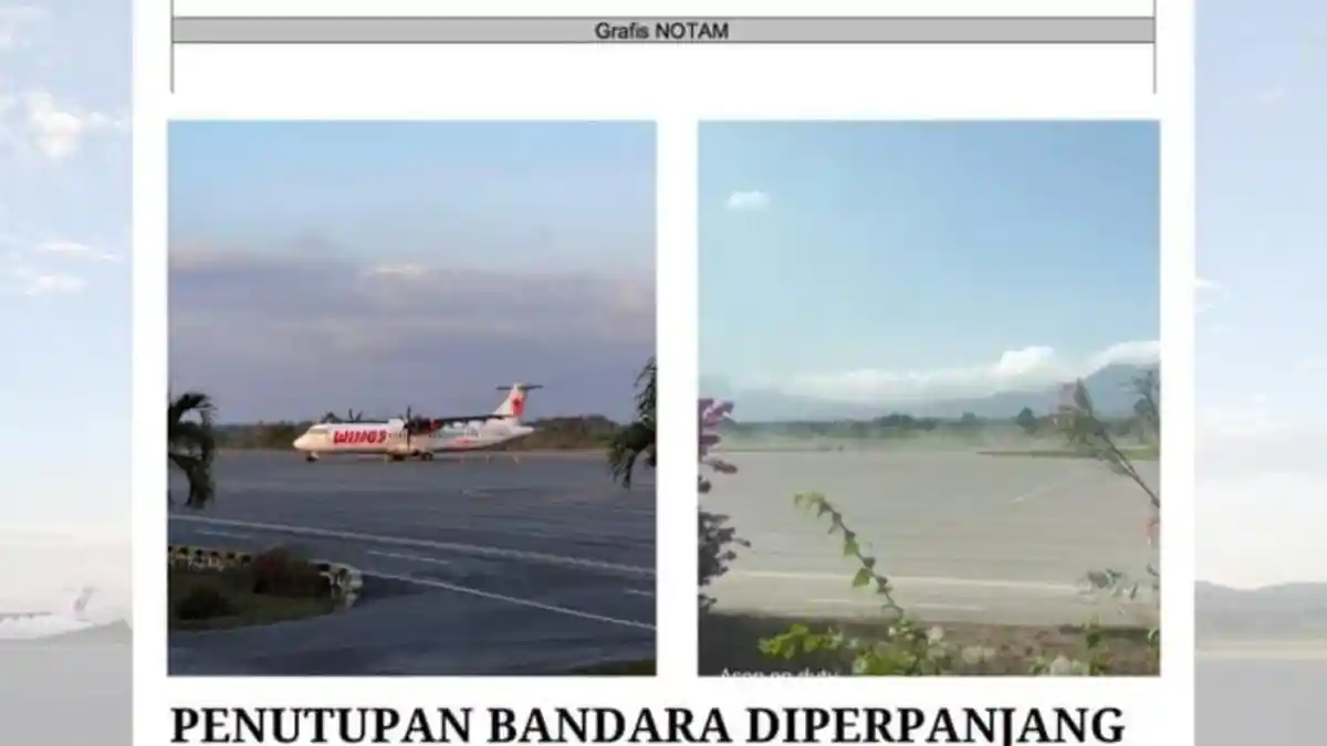 Bandara Frans Seda Maumere Kembali Ditutup Hingga Senin 4 Agustus 2025  