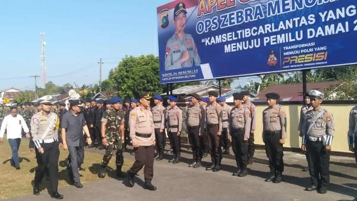 Operasi Zebra Menumbing 2023 di Belitung Resmi Dimulai hingga 14 Hari ke Depan