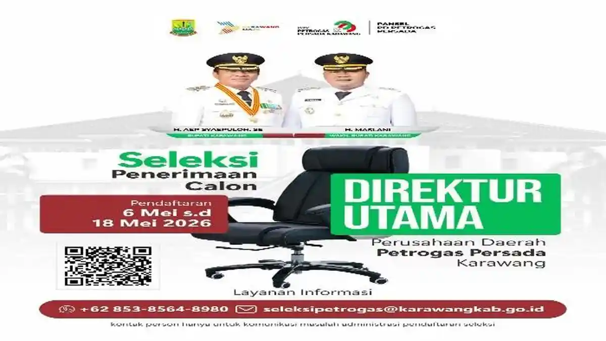 PD Petrogas Karawang Buka Lowongan Dirut, Cek Persyaratan dan Jadwal Pendaftarannya