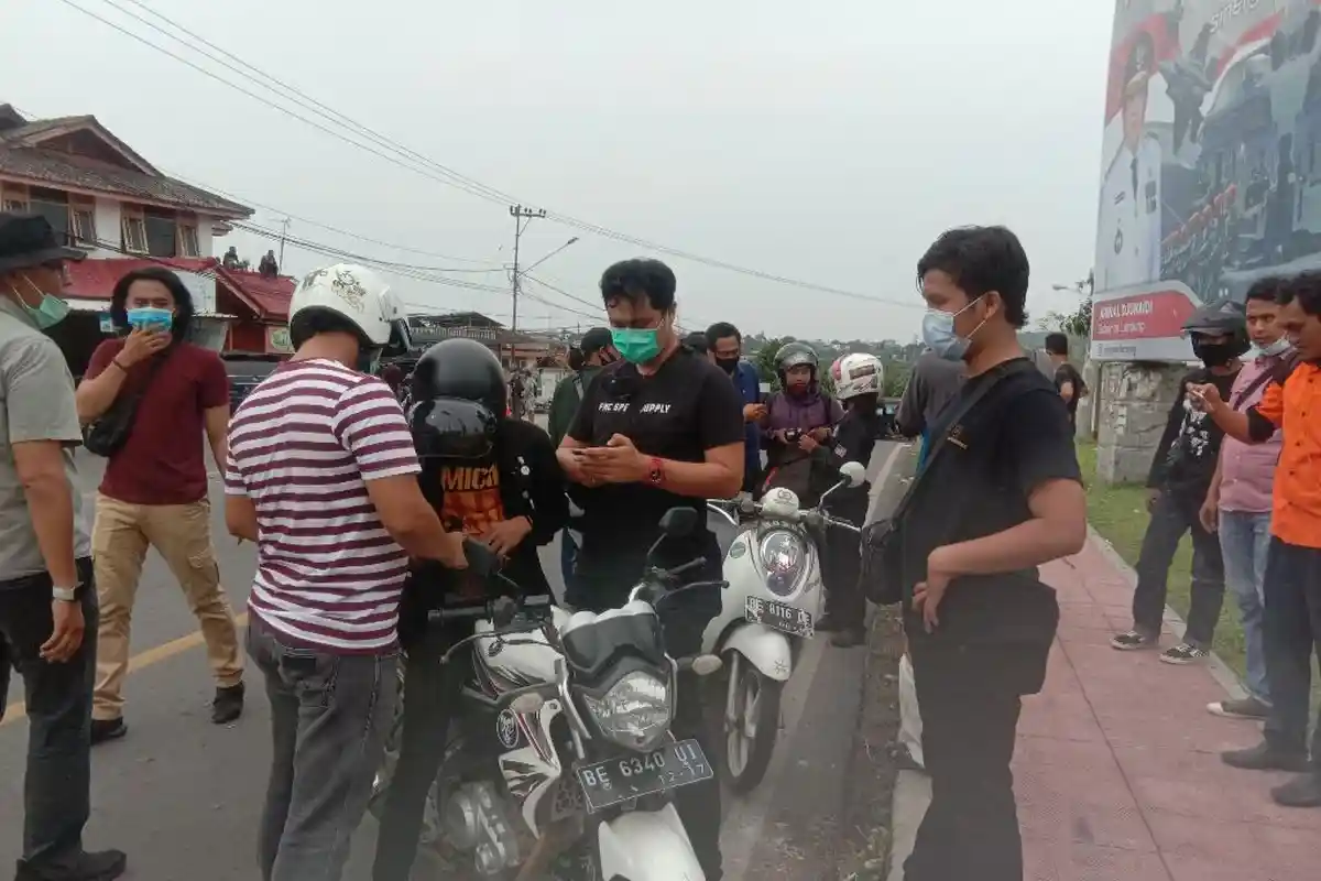 Diduga Ikut Aksi Omnibus Law, Sejumlah Pelajar Terjaring di Dekat Gedung DPRD Lampung