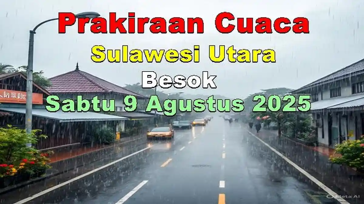 Prakiraan Cuaca Sulawesi Utara Besok Sabtu 9 Agustus 2025