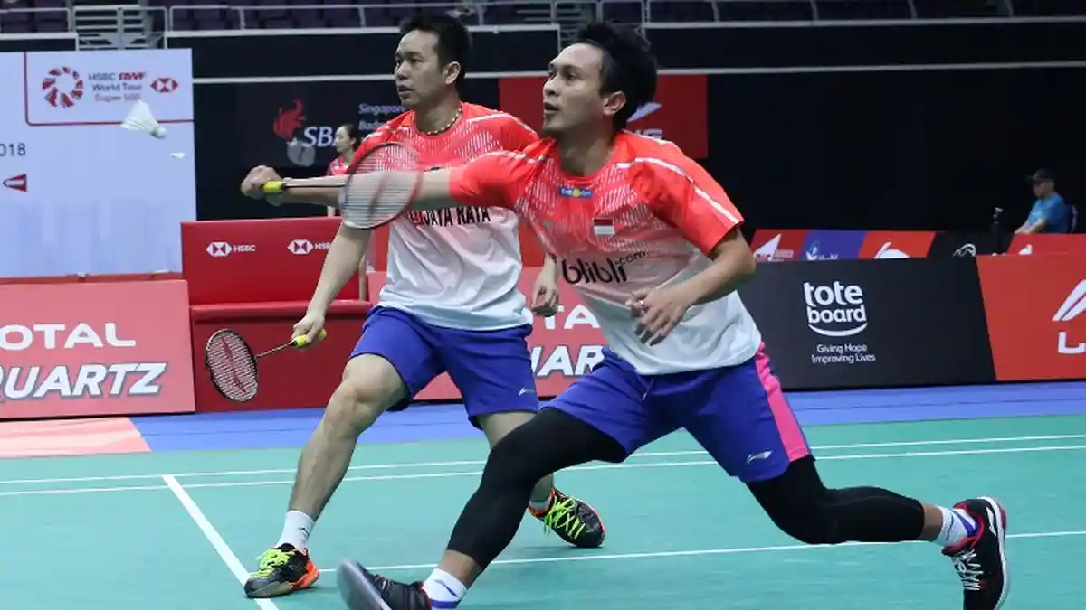 Mohammad Ahsan/Hendra Setiawan ke Semifinal Singapura Open 2018