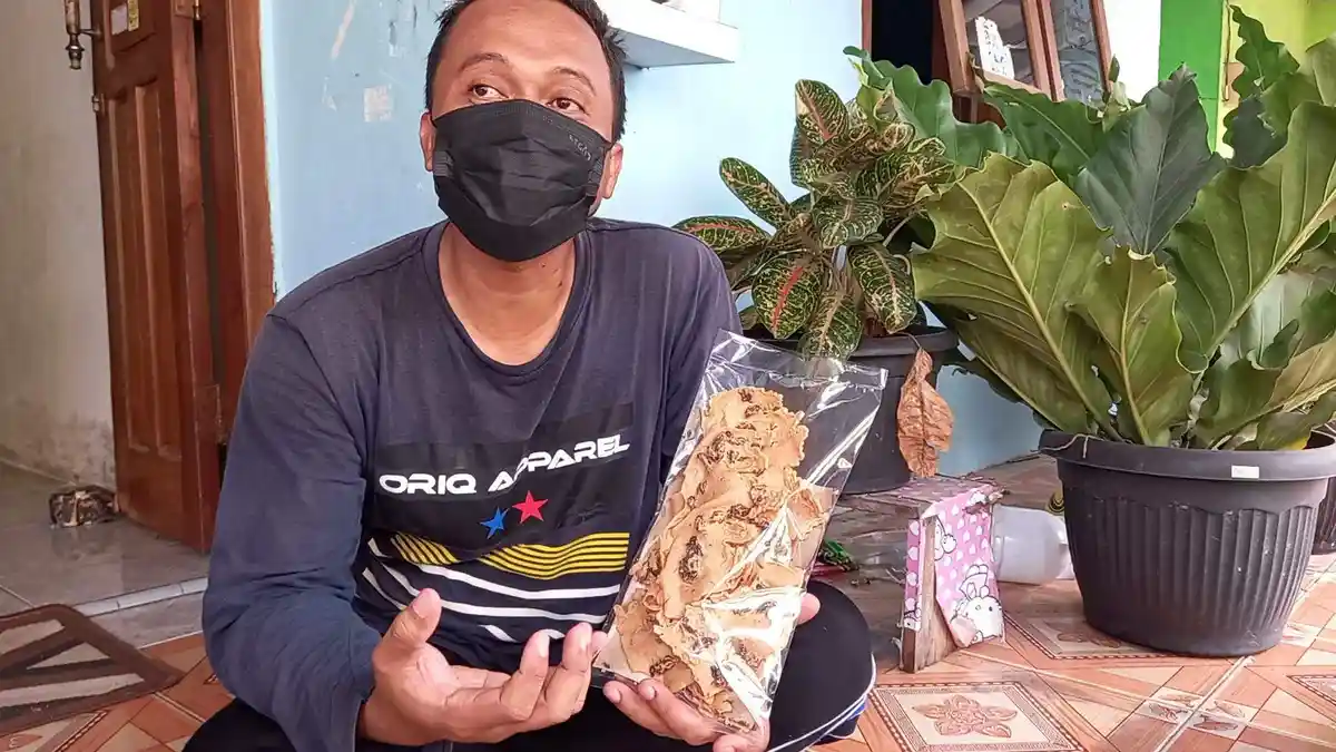 Harry Jual Rempeyek Jangkrik Rp15 Ribu per Bungkus