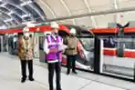 Presiden Jokowi Tinjau Perkembangan Proyek LRT Jabodebek
