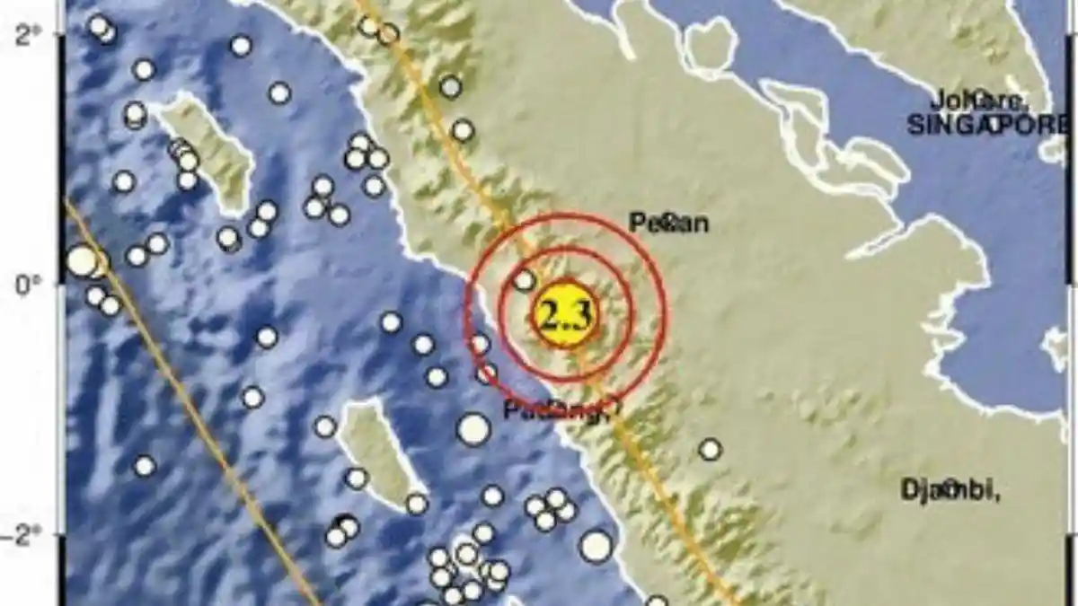 BMKG Catat Gempa Magnitudo 2,3 Guncang Wilayah Bukittinggi Siang Ini