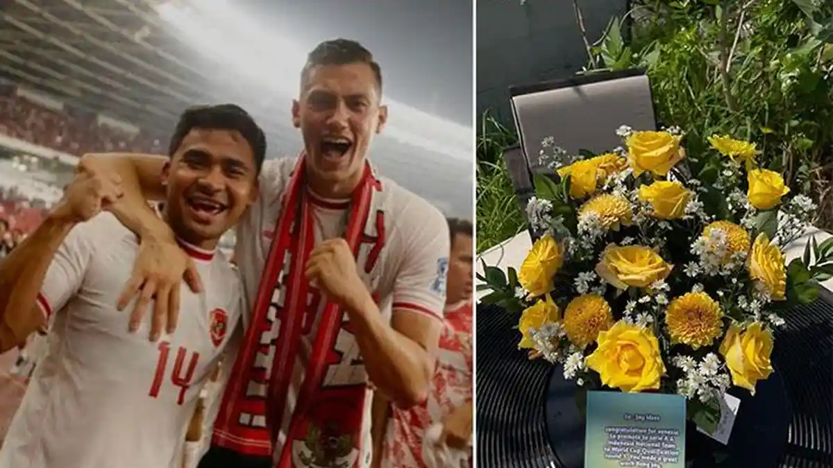 Ini Makna Kiriman Bunga Mawar Kuning Srikandi Garuda Indonesia ke Jay Idzes yang Berlibur di Bali