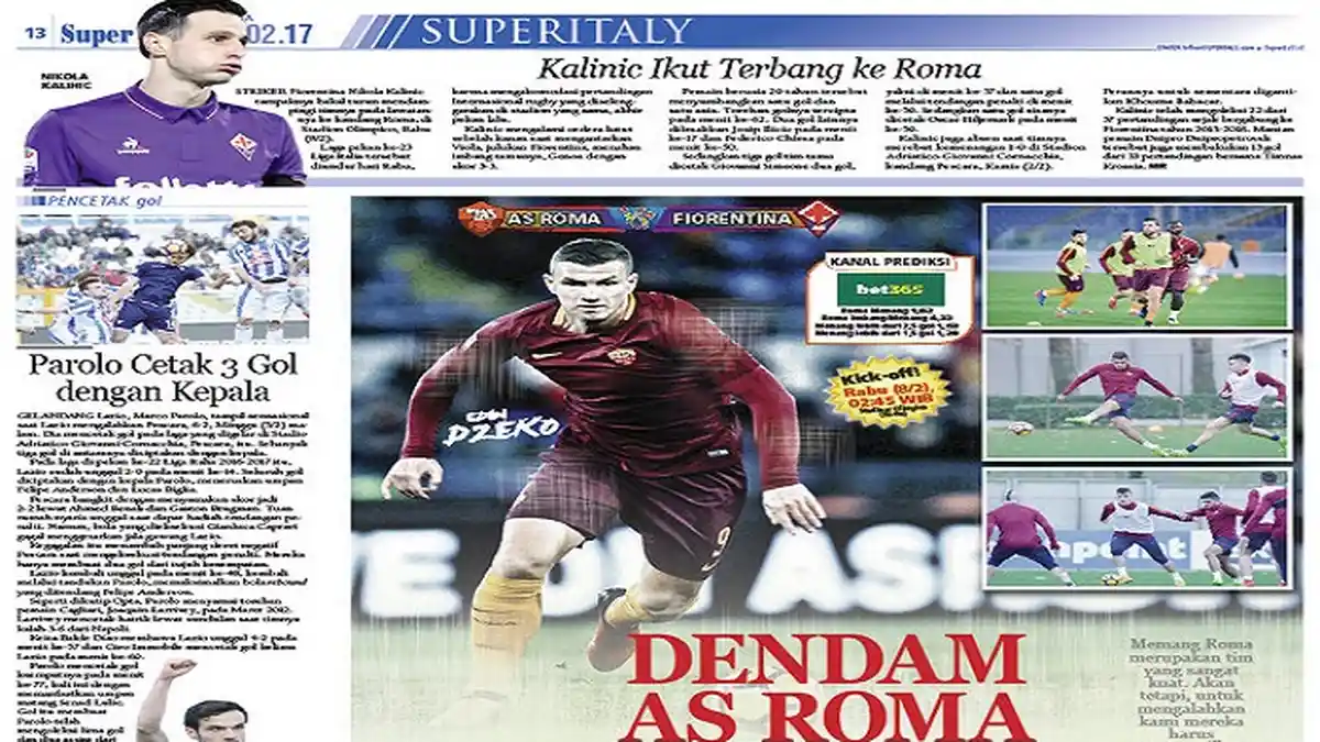 AS Roma Siap Balas Dendam pada Fiorentina