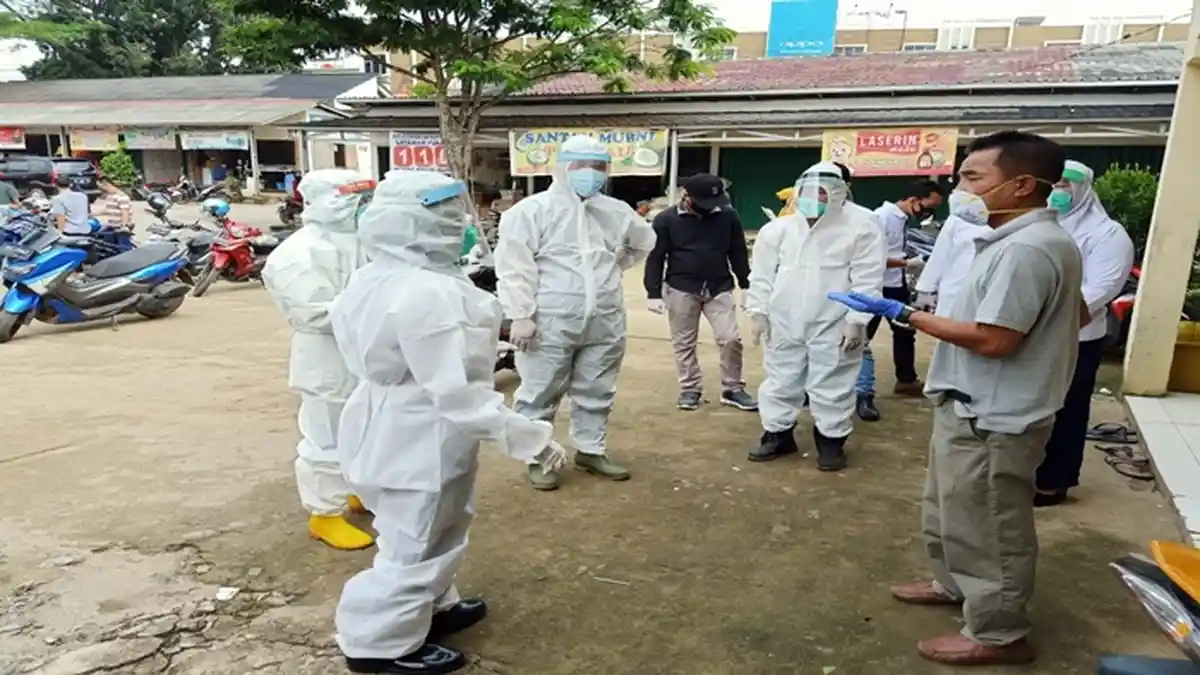 Pasar Pagi Kebun Bunga Palembang Sementara Waktu Tutup Pasca Seorang Pedagang Positif Covid-19