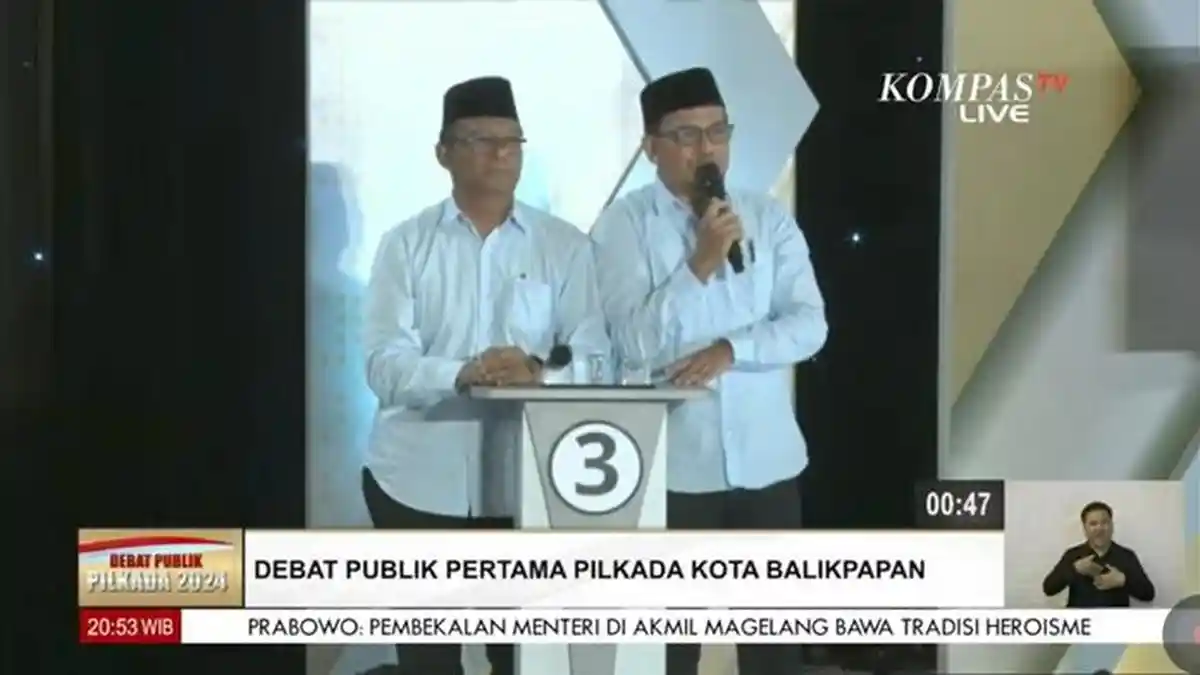 Debat Pilkada Balikpapan 2024, Sa'bani dan Rahmad Mas'ud Beda Pandangan soal BPJS dan Kemiskinan