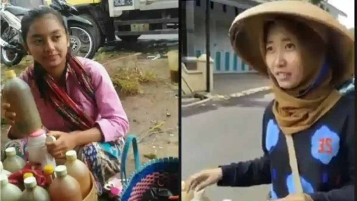 Viral,  2 ABG Cantik Jualan Jamu Keliling Bikin yang Beli Gagal Fokus