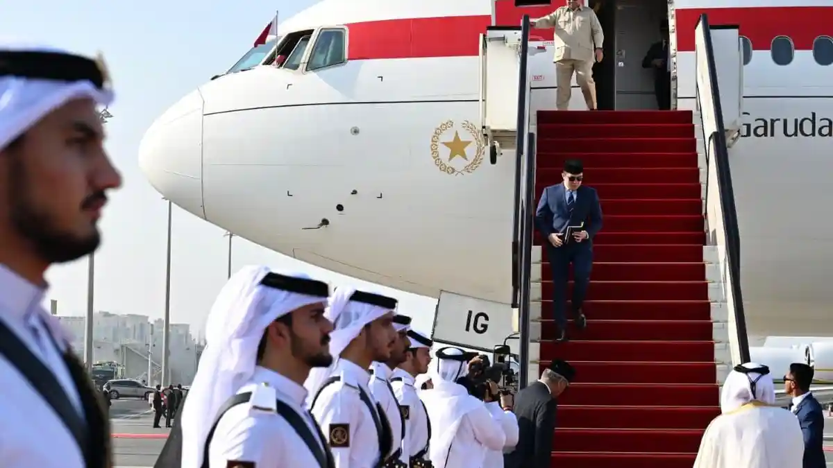 Presiden Prabowo Subianto Bertemu Emir Qatar di Doha Pasca Serangan Israel
