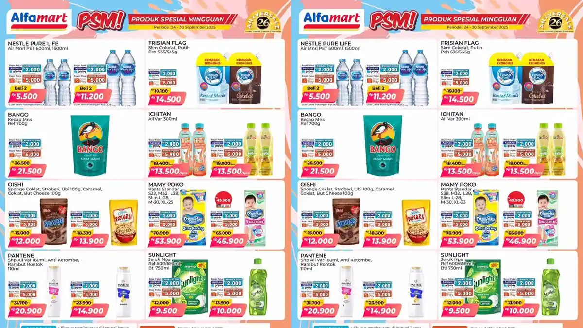SERBA Murah! Promo Alfamart Hari Ini 30 September, Kecap Bango Rp21.500, Oishi Rp12.000