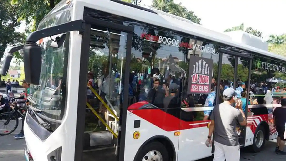 Pemkab Bogor Ujicoba 4 Bus Listrik Rute Bojonggede-Sentul City, Digratiskan Selama 3 Bulan