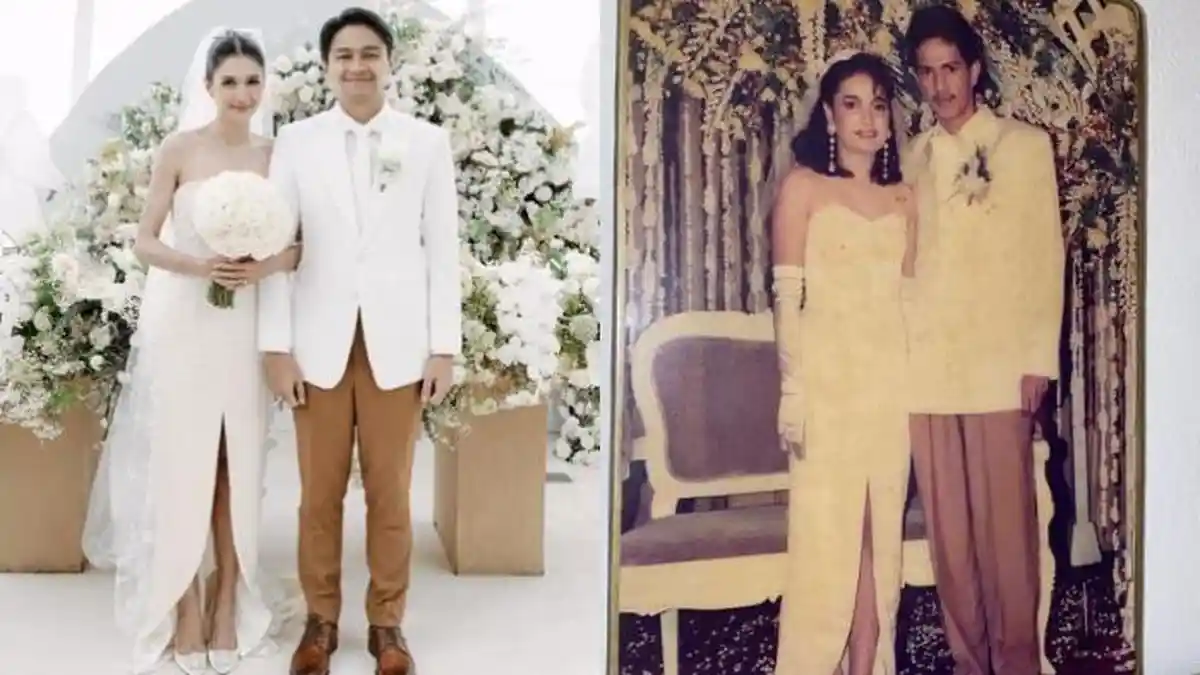 Menikah dengan Deva Mahenra, Mikha Tambayong Pakai Gaun Pengantin Ibunya