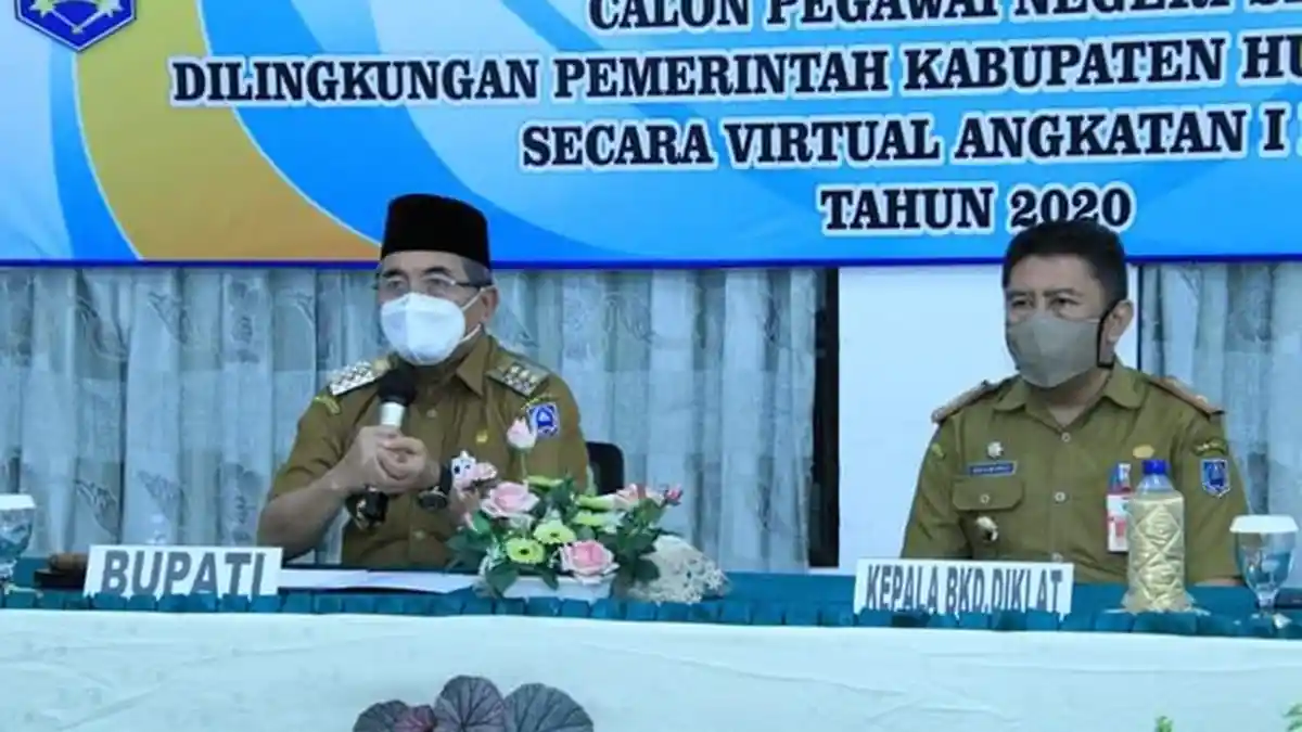 Sebanyak 80 CPNS Formasi 2018 Ikuti Diksar Secara Virtual, Ini Harapan Bupati HSS