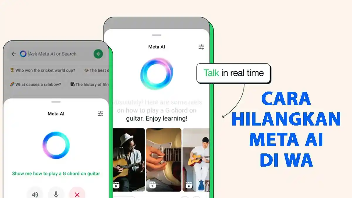 Cara Menghilangkan Meta AI di WhatsApp/WA HP Android dan IOS dan Mengaktifkan Kembali Meta AI