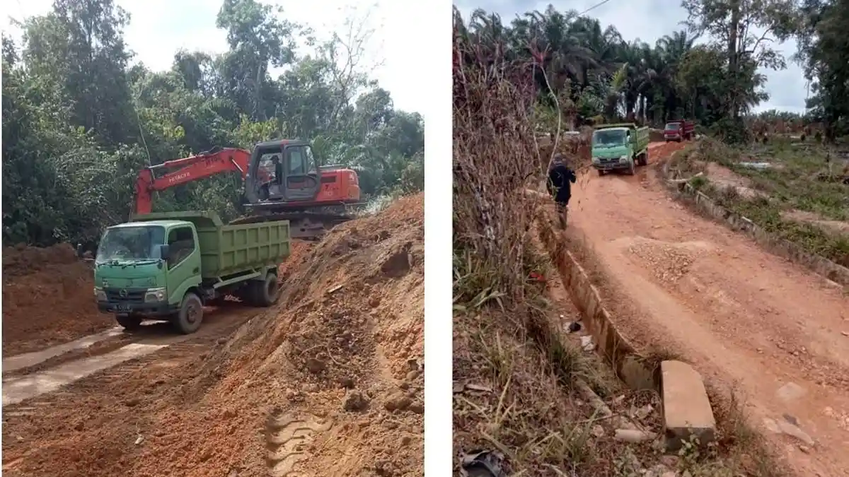 Warga Payabenua Renovasi 15 Km JUT Berkat Gotong Royong
