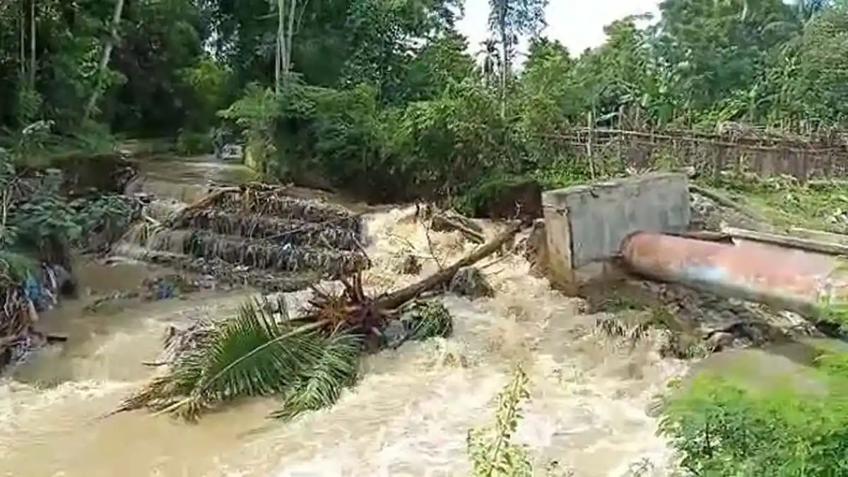 Irigasi Jebol Dihantam Banjir