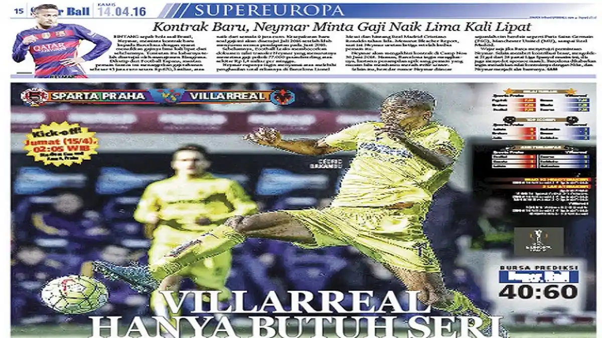 Villarreal Hanya Butuh Hasil Seri di Praha