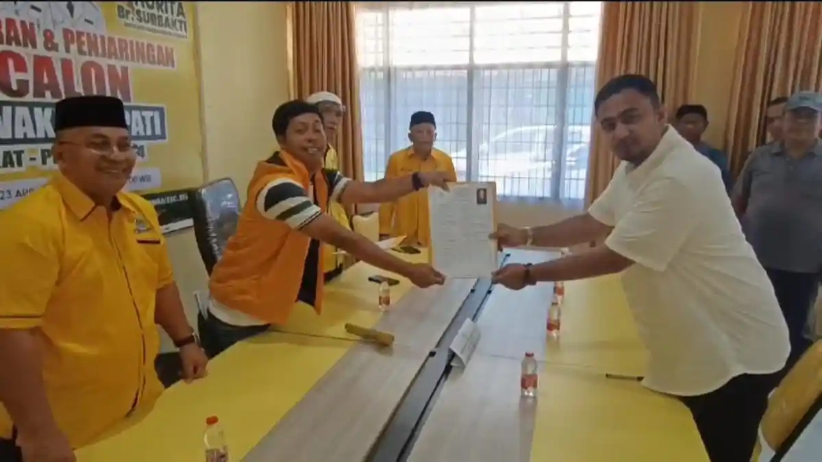 Respon Rizky Yunanda Sitepu Usai Tiorita Sesama Kader Partai Golkar Mendaftar di Pilkada Langkat