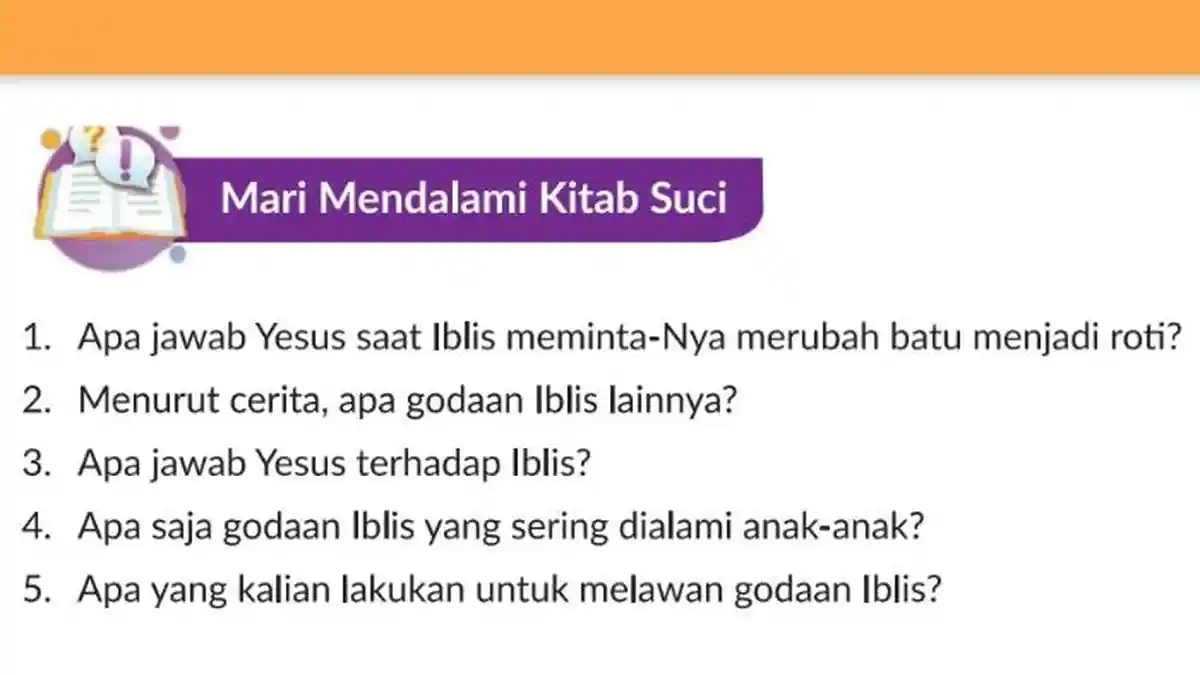 Kunci Jawaban Pendidikan Agama Katolik Kelas 2 SD Halaman 104 Kurikulum Merdeka Bab 4: Kitab Suci