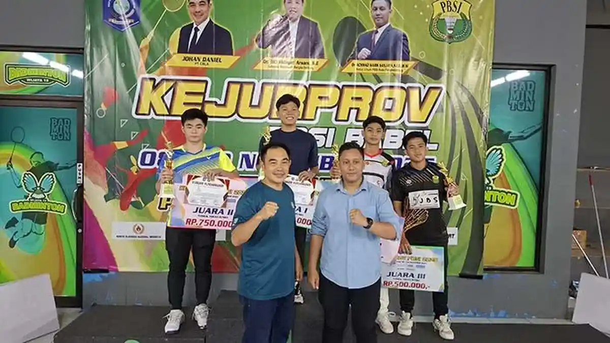 Kejurprov Bulutangkis 2025 PBSI Bangka Belitung, Berikut Daftar Juaranya