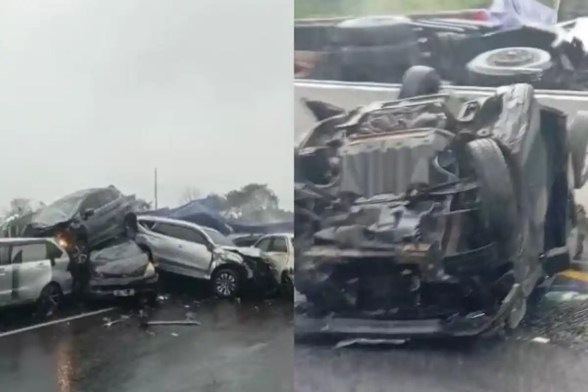 Tangis Istri Sopir Truk Penyebab Kecelakaan di Tol Cipulang, Anak 5 Masih Kecil: Tolong Suami Saya