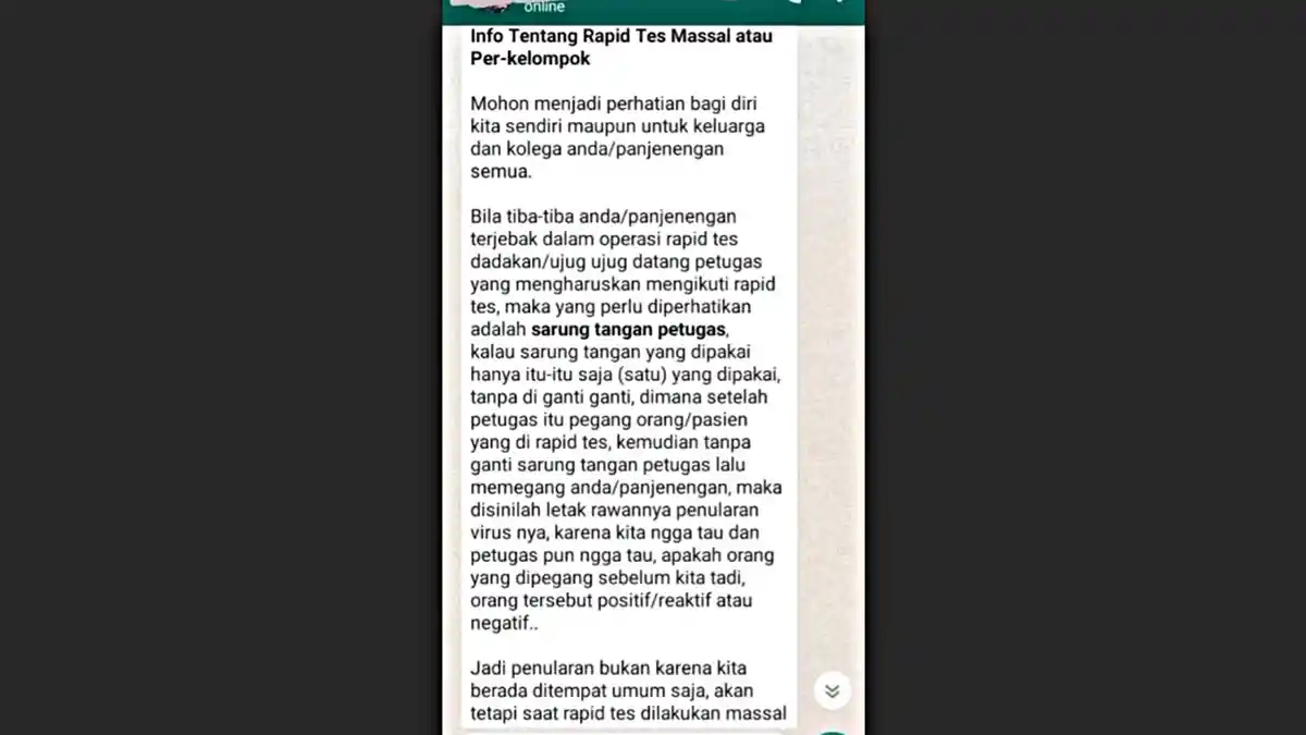 Dinkes Semarang Kena Serangan Hoaks Sarung Tangan Rapid Test Massal Bikin Penularan Virus Corona