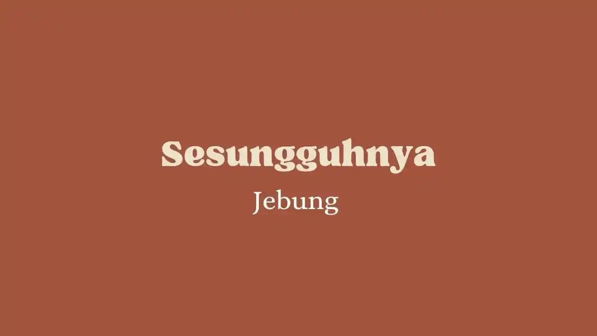 Lirik Lagu Sesungguhnya - Jebung